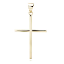 Cruce argint slim placată cu aur galben DiAmanti Z2106CG-DIA (Argint 925‰ 1 g.)